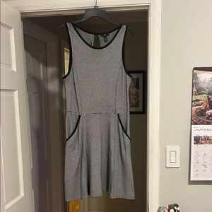 GAP Black and White Striped Mini Dress
